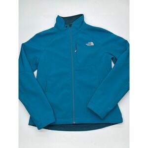 The North Face Apex Bionic Softshell Jacket Women M Teal Blue Windproof Full Zip